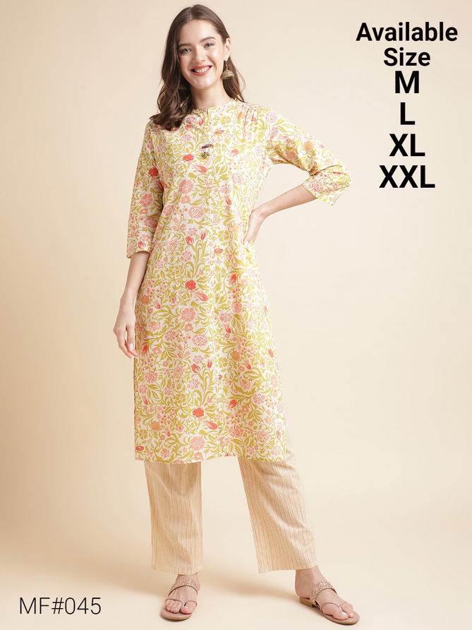 MESMORA Heavy Printed Cotton Kurti With Bottom Wholesale Market in Surat With Price